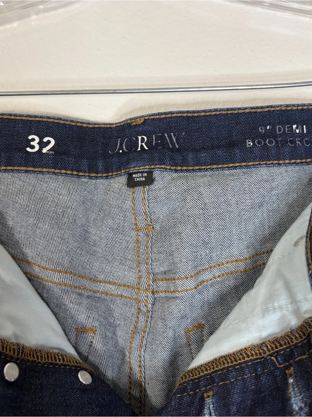 J. Crew Dark Blue Bootcut High-Rise Button-Fly Jeans